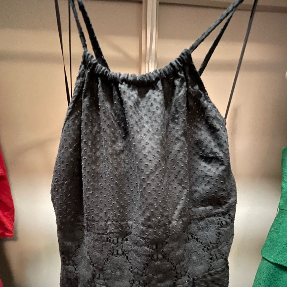 Free people eyelet cross back dress